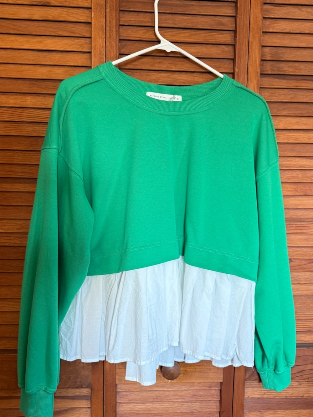 Altar'd State Kelly Green Crewneck Sweatshirt